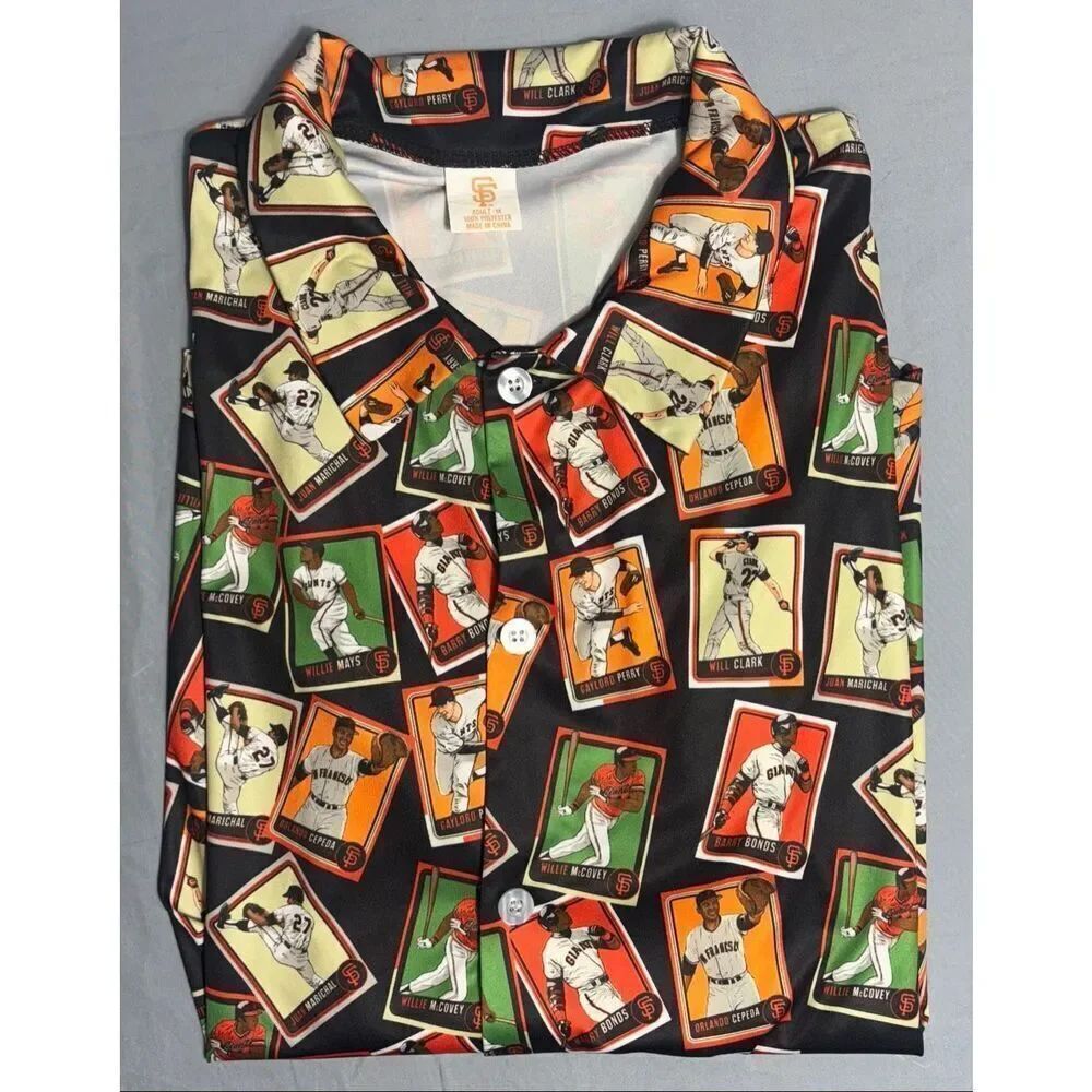 San Francisco Giants 2023 Hawaiian Legends Shirt Mays Bonds McCovey Size M SGA